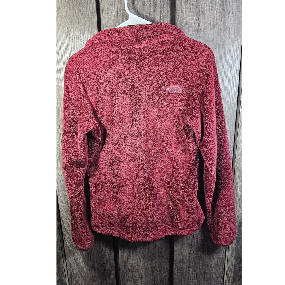The North Face Womens Fleece Jacket Crimson Red Full Zip Soft Cozy Size XS - Picture 3 of 7